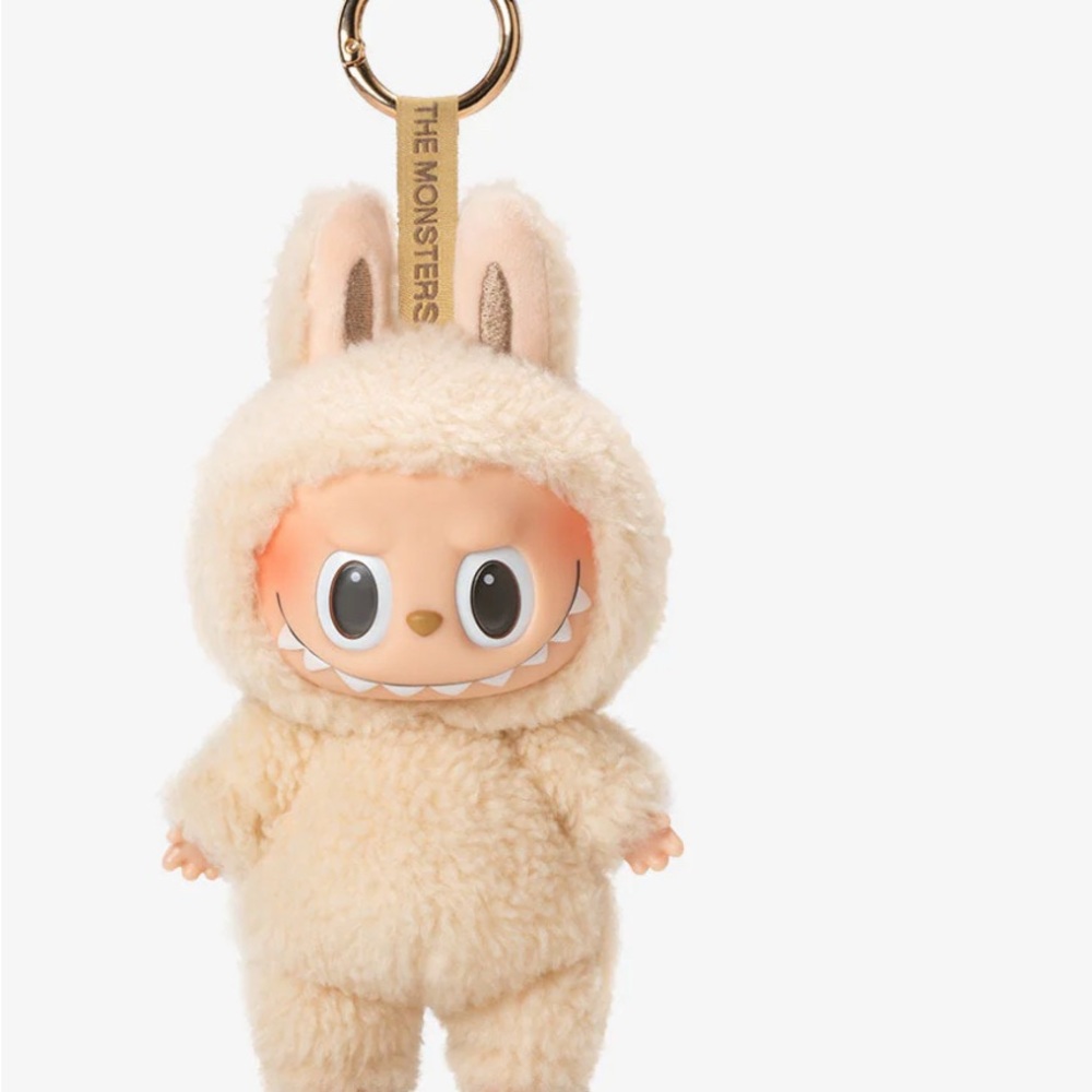 Fluffy Bunny Costume Keychain